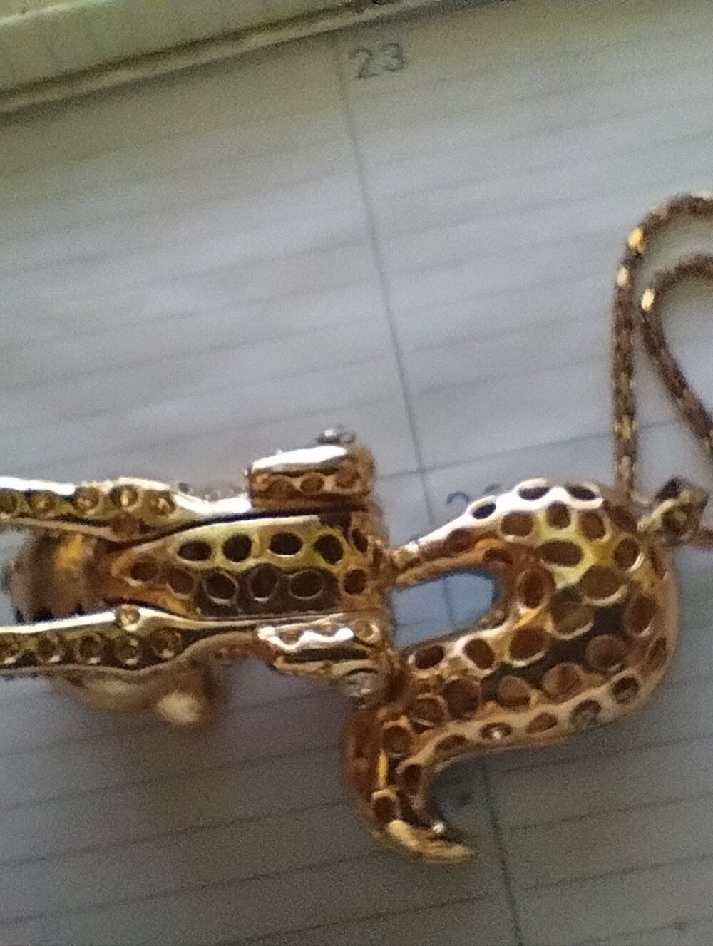 Blue Crystal Fox Pendant, Betsey Johnson, 30-inch Necklace - Picture 5 of 7